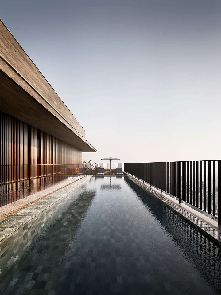 Piscina do empreendimento de alto padrão Mansa